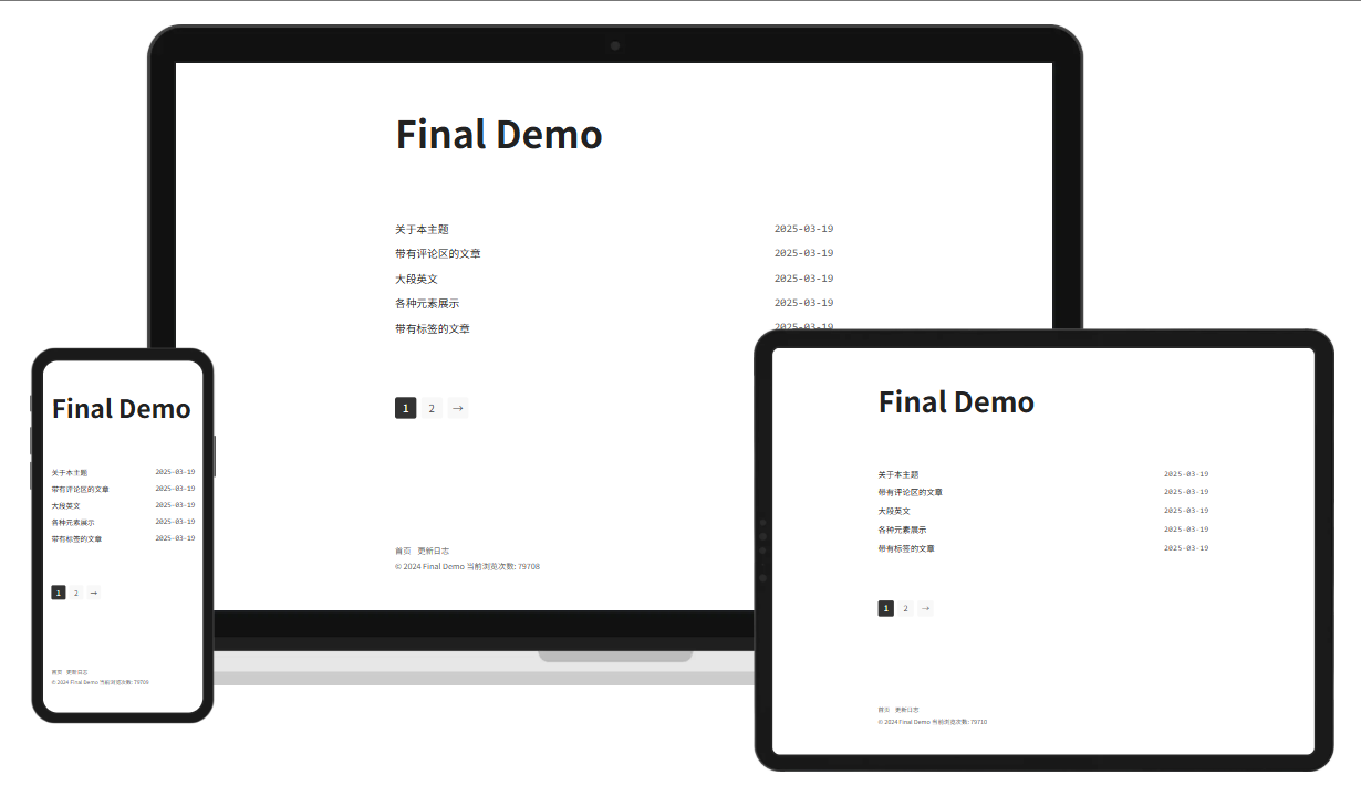 Typecho 极简性能主题：Final（PageSpeed 100分，体积2KB，助你专心写作的“最终选择”）